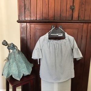 Striped Off Shoulder Blouse